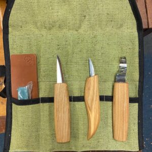 Bsort Wood Whittling Kit with leather Roll Wood Carving Tools Kit
